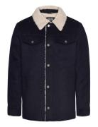 Harvey Wool Trucker Jacket Tunn Jacka Navy Jofama