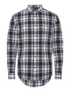 Tjm Reg Poplin Check Shirt Tops Shirts Casual Black Tommy Jeans