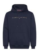 Tjm Reg Linear Gold Hood Ext Tops Sweat-shirts & Hoodies Hoodies Navy ...