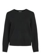 Vila Vicassie O-Neck L/S Knit Top - Noos Svart