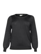 Kclini Knit Pullover Tops Knitwear Jumpers Black Kaffe Curve