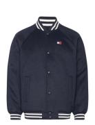 Tjm Wool Blend Solid Bomber Bomberjacka Jacka Navy Tommy Jeans