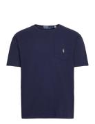 Polo Ralph Lauren Classic Fit Cotton-Linen Pocket T-Shirt Marinblå