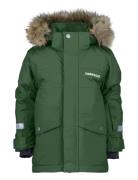 Bjärven Kids Parka 3 Parka Jacka Green Didriksons