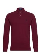 Polo Ralph Lauren Custom Slim Fit Mesh Polo Shirt Burgundy