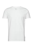 Lindbergh Mens Stretch V-Neck Tee S/S Vit