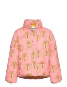 Winter Flowers Aop City Puffer Jacket Fodrad Jacka Pink Mini Rodini