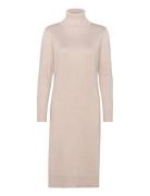 Milasz Roll Neck Long Dress Knälång Klänning Beige Saint Tropez