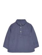 Mango Regular Fit Cotton Shirt Marinblå