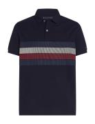 Tommy Hilfiger Shadow Global Stripe Reg Polo Marinblå