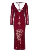 Bardot Verona Sequin Maxi Dress Röd