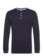 Lindbergh Solid Gradad W Contrast Fabric L/S Blå