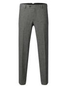 Slhslim-Reed Wool Trs Noos Bottoms Trousers Formal Grey Selected Homme