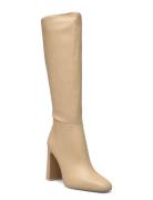 Ally Boot Höga Stövlar Cream Steve Madden