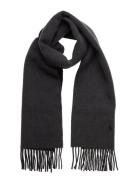 Polo Ralph Lauren Fringe-Trim Wool Scarf Svart