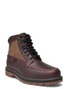 Britton Road Mid Lace Up Boot Burgundy Full Grain Snörade Stövlar Brow...