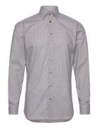 Small Check On White Tops Shirts Business Grey Bosweel Shirts Est. 193...