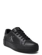 Vulc Flatform Low Mg Lth Låga Sneakers Black Calvin Klein