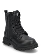 Calvin Klein Jeans Lace-Up Combat Boots Känga Stövel Black Calvin Klei...