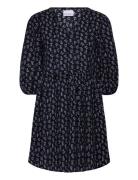 Farris Dress Seersucker Kort Klänning Navy Noella