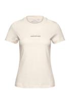 Calvin Klein Jeans Monologo Slim Tee Kräm