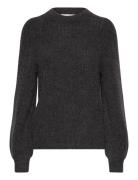 Selected Femme Slflulu Ls Structure Knit O-Neck Brun