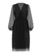 Vila Vifeather L/S Midi Wrap Dress/Ka Svart