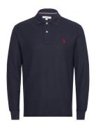 Uspa Polo Ls Brett Men Tops Polos Long-sleeved Navy U.S. Polo Assn.