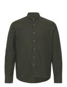 Oscar Jacobson Reg Fit Bd Brushed Flannel Khaki Green