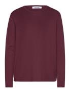 Soft Rebels Srmarla O-Neck Roll Edge Knit Burgundy