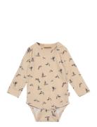 Petit Piao Body L/S Printed Beige