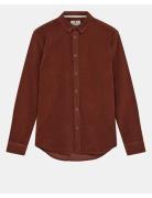 Anerkjendt Akleif Solid Cord Shirt Burgundy