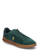 Heritage Court Ii Suede Sneaker Låga Sneakers Green Polo Ralph Lauren