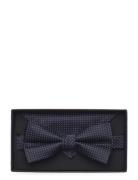 Polyester Bow Tie With Dots Fluga Navy Lindbergh Black