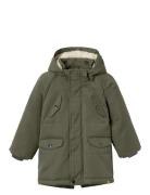 Nmmgodo Padded Long Jacket Lil Fodrad Jacka Khaki Green Lil'Atelier