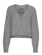 Mmzela Warm Knit Cardigan Tops Knitwear Cardigans Grey MOS MOSH