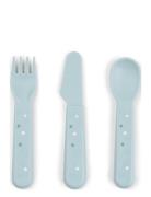 Foodie Cutlery Set Happy Dots Home Meal Time Cutlery Blue D By Deer