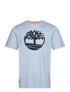 Timberland Kennebec River Tree Logo Short Sleeve Tee Skyway Blå