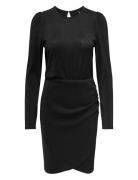 Onlrich L/S Glitter Dress Jrs Kort Klänning Black ONLY