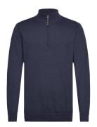 Inancona Tops Knitwear Half Zip Jumpers Navy INDICODE