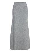 Filine Knit Skirt Lång Kjol Grey NORR