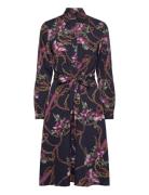 Lauren Ralph Lauren Print Crepe Shirtdress Svart