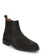 Slhjoseph Suede Chelsea Boot Stövletter Chelsea Boot Black Selected Ho...