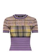 Cuadri Tops T-shirts & Tops Short-sleeved Multi/patterned Desigual