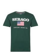 Sebago Sam Printed Tee Grön