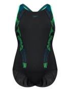 Speedo Womens Placement Laneback 1 Pc Svart