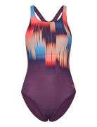 Speedo Womens Digital Printed Medalist 1 Pc Lila