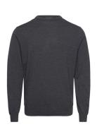 Lindbergh Black 100 % Merino Crew Neck Knit Grå