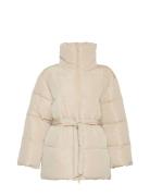 Mschalecta Belt Jacket Fodrad Jacka Beige MSCH Copenhagen