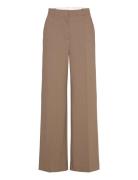 Mango Pleated Suit Trousers Brun